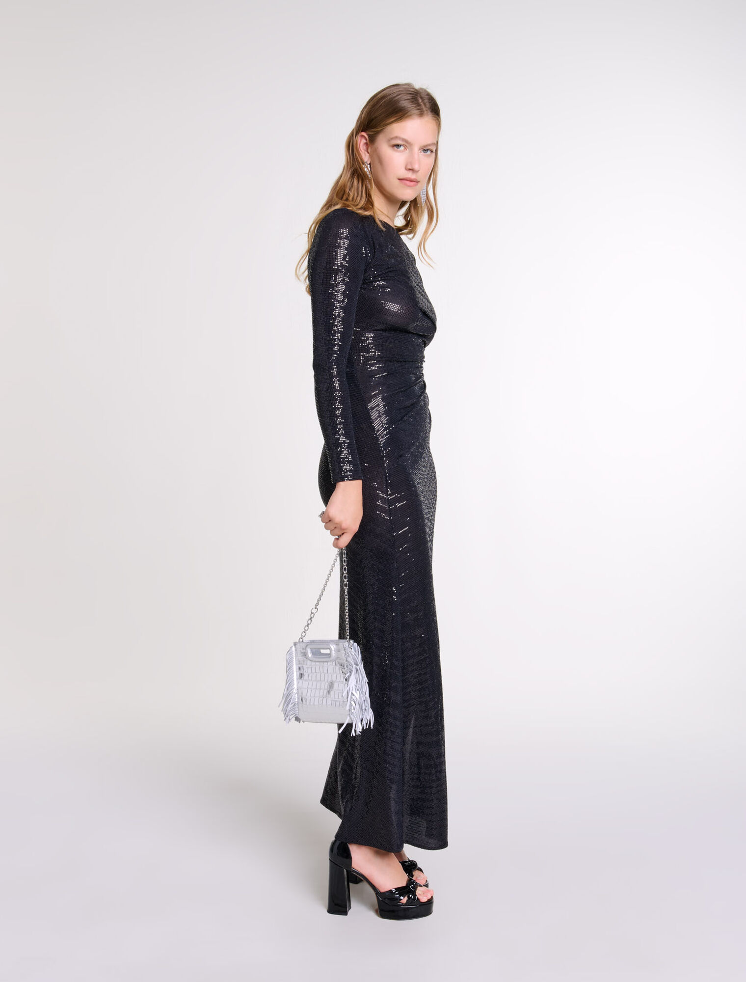 Robe longue pailletée