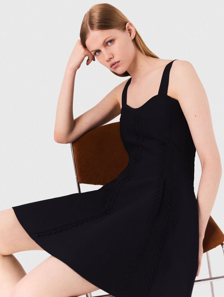 Robe babydoll courte en maille 
