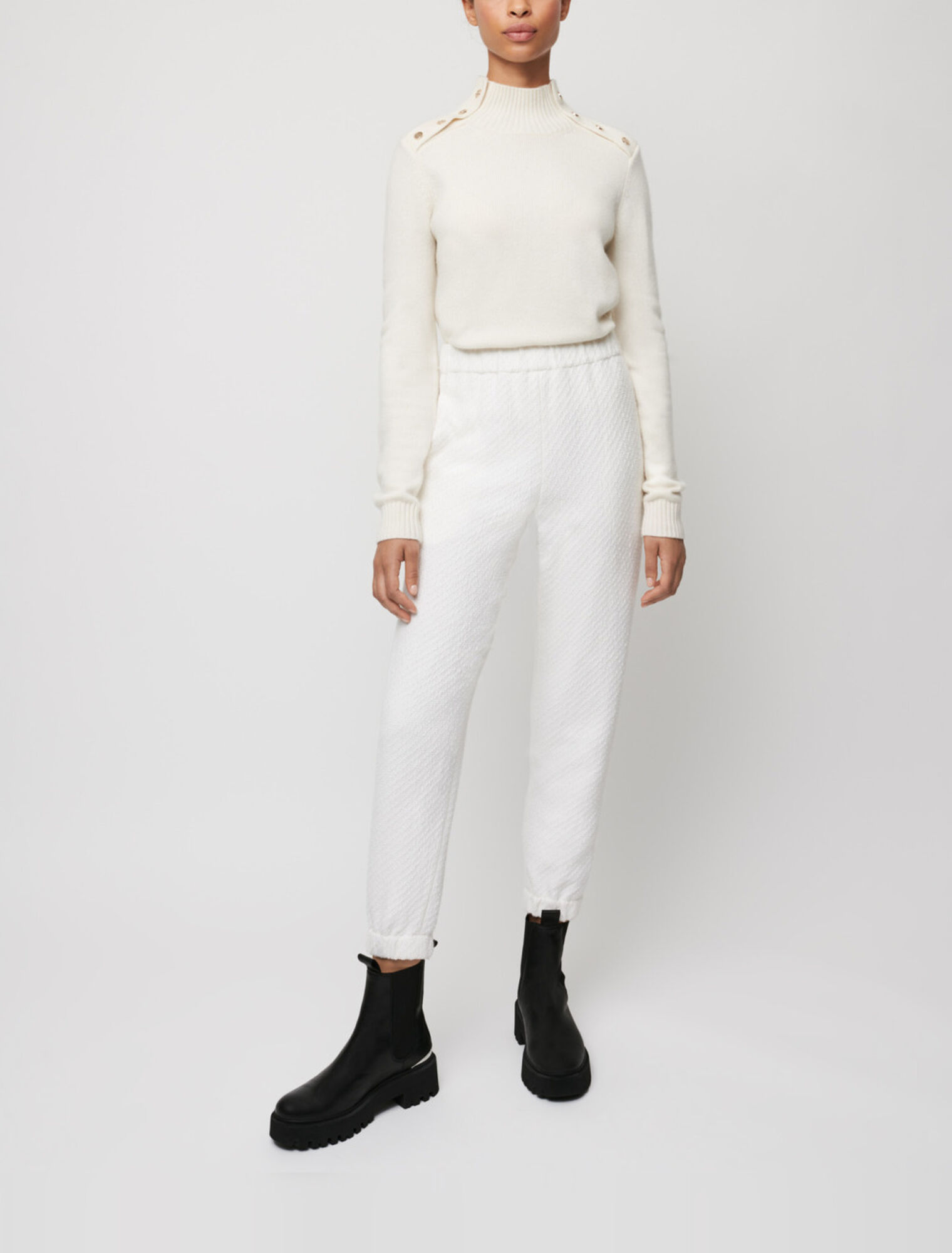 Pantalon de jogging façon tweed