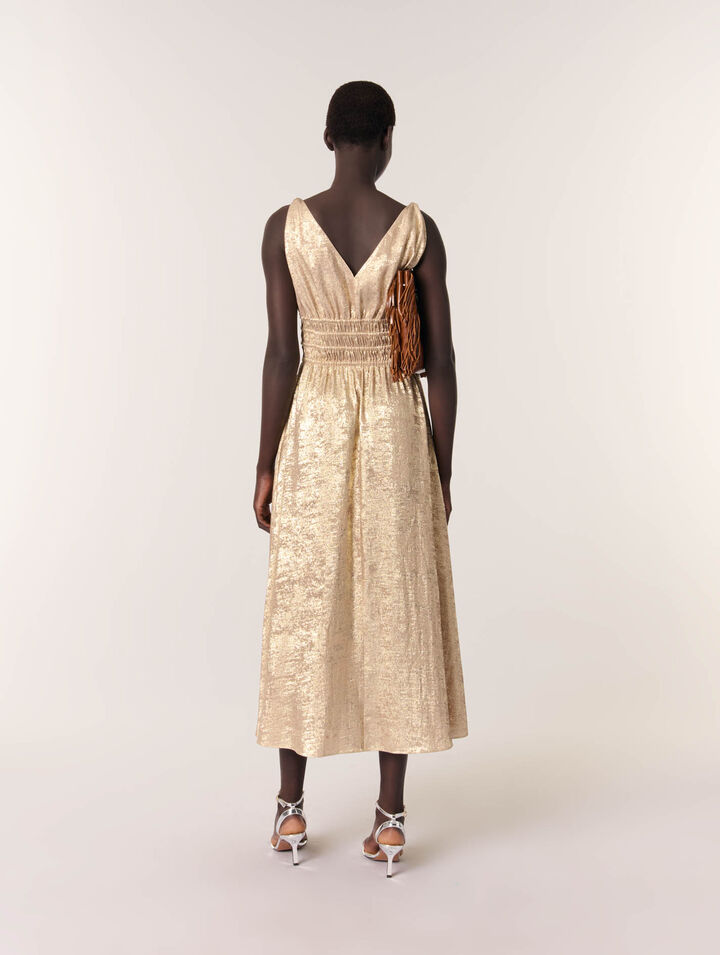 Robe longue métallisée