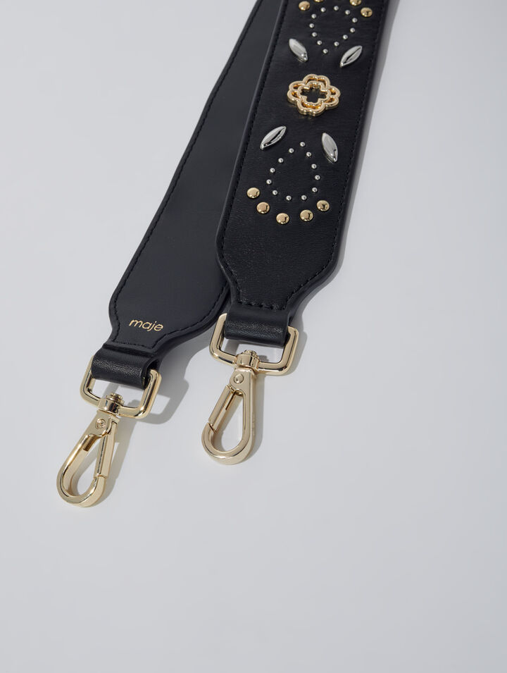 Bandoulière en cuir à studs