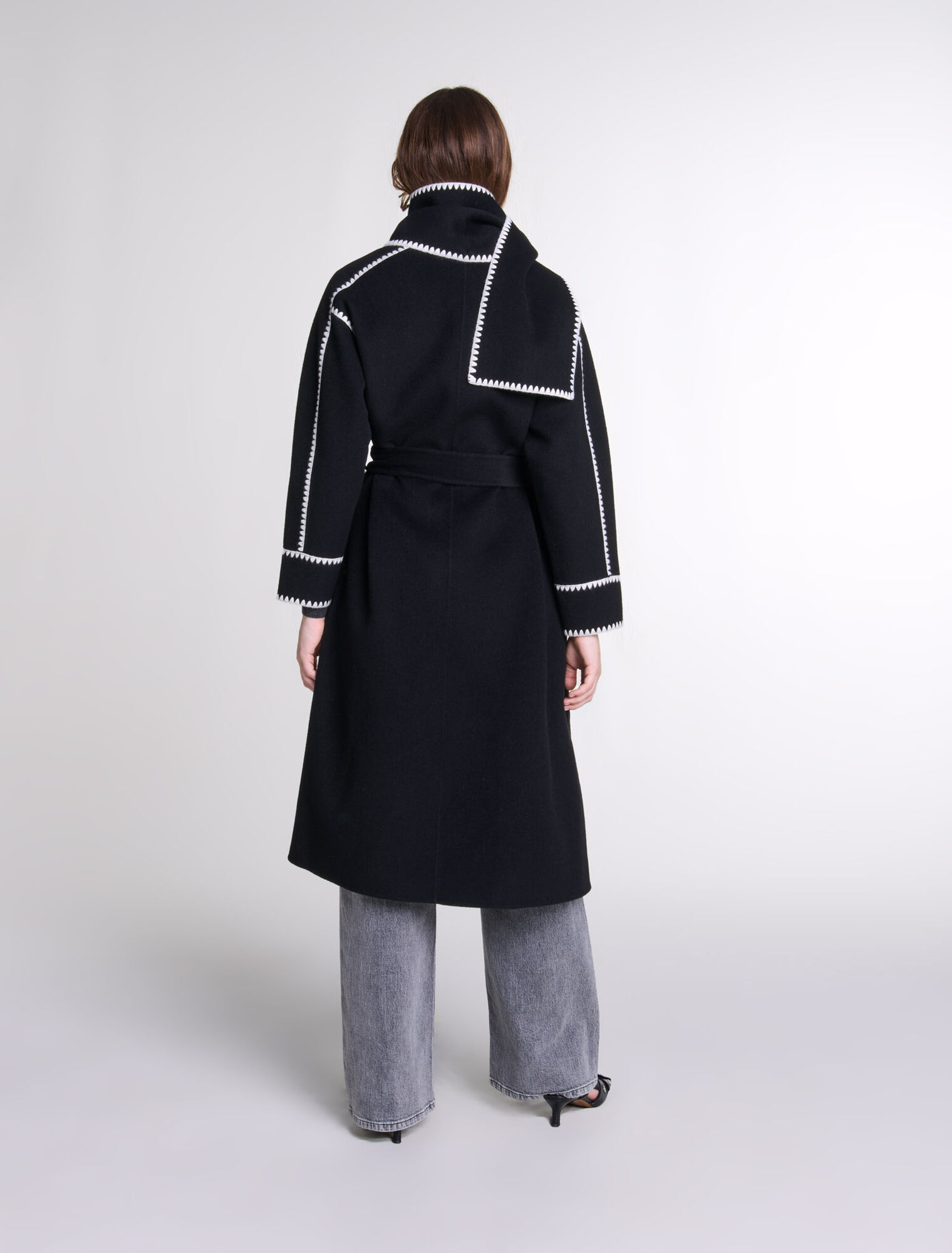 Manteau bicolore double face