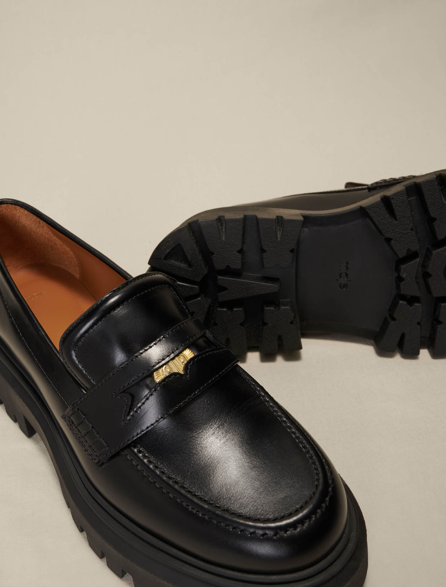 Mocassins en cuir à plateforme