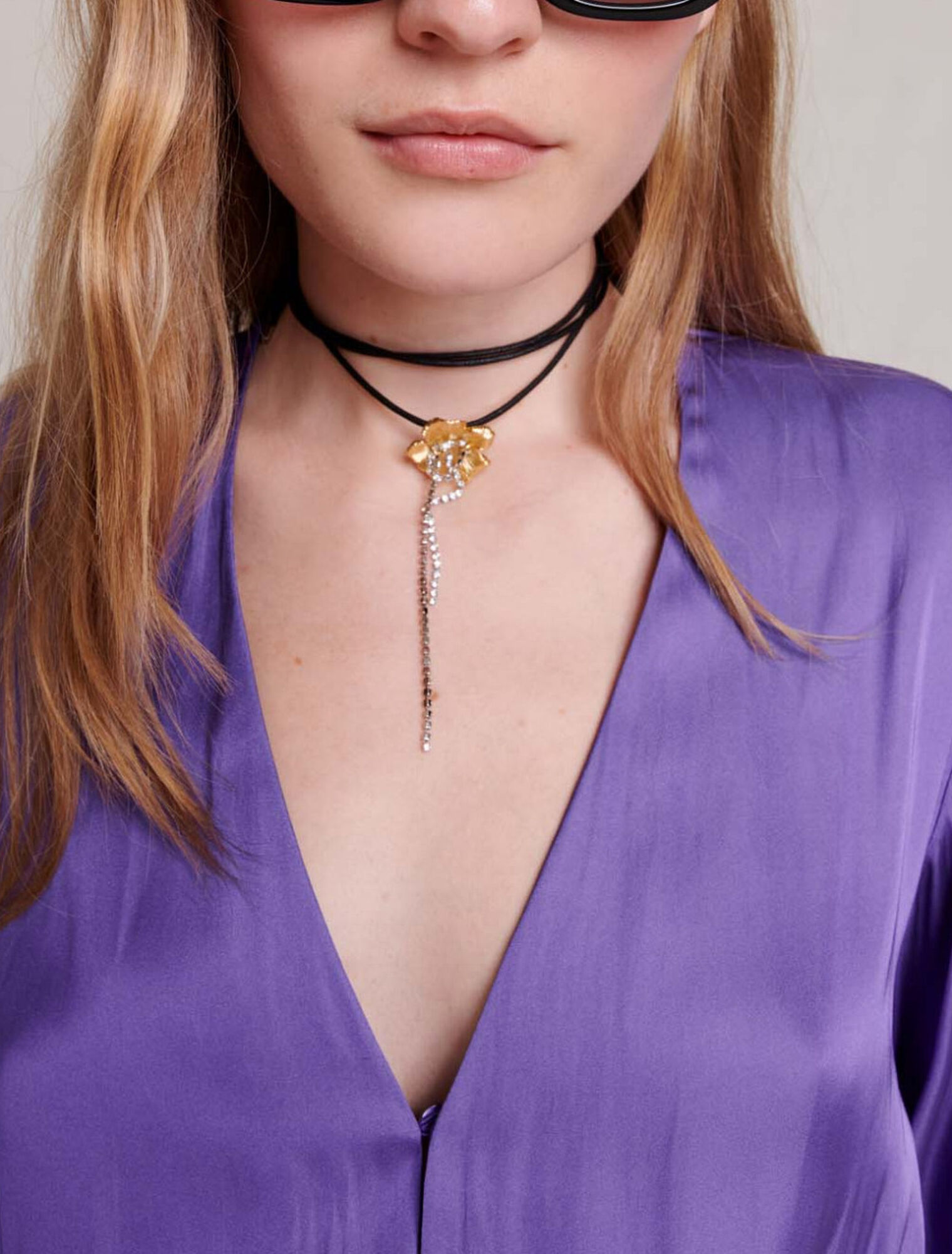 Robe courte satinée