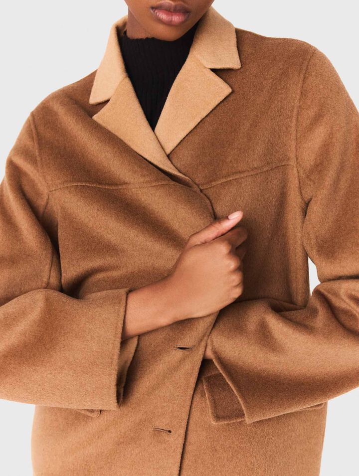 Manteau mi-long double face