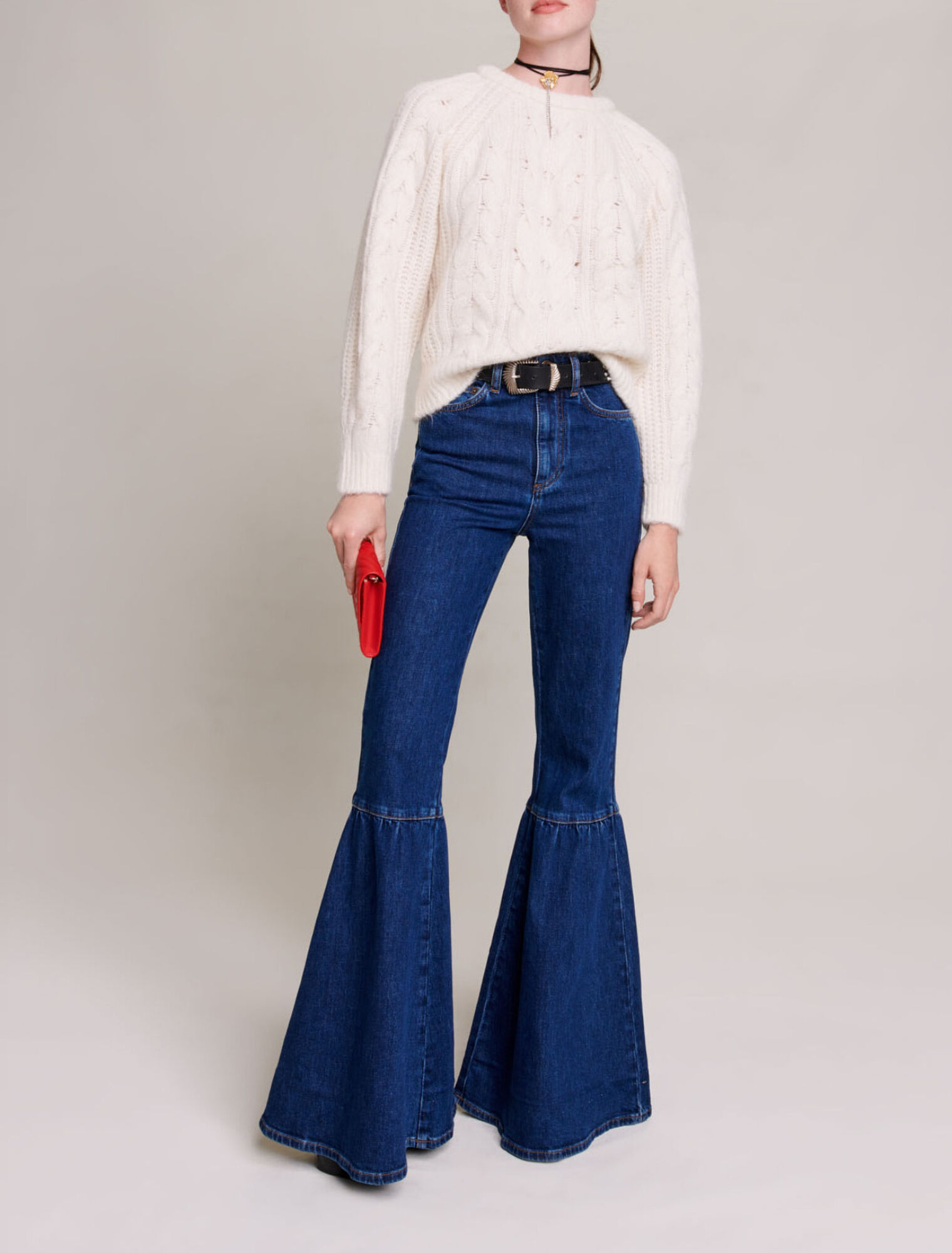 Pull en maille torsadée