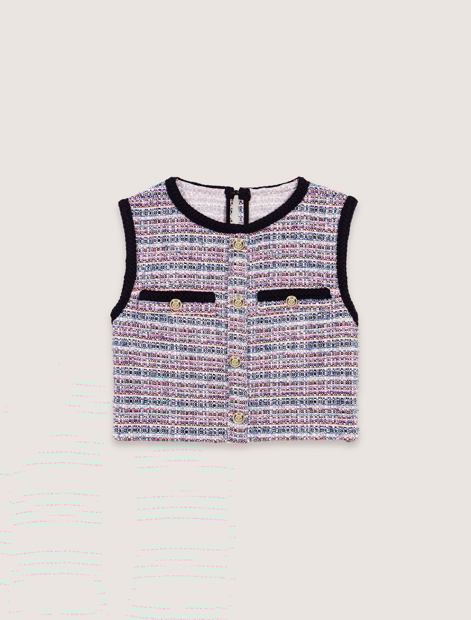 Robe courte 2-en 1 en tweed