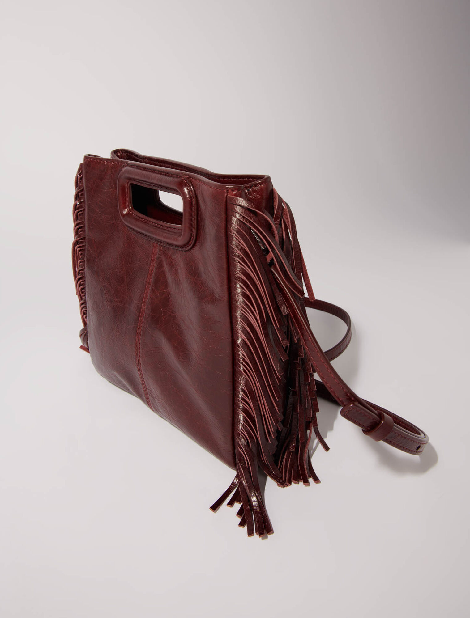Sac M en cuir craquelé