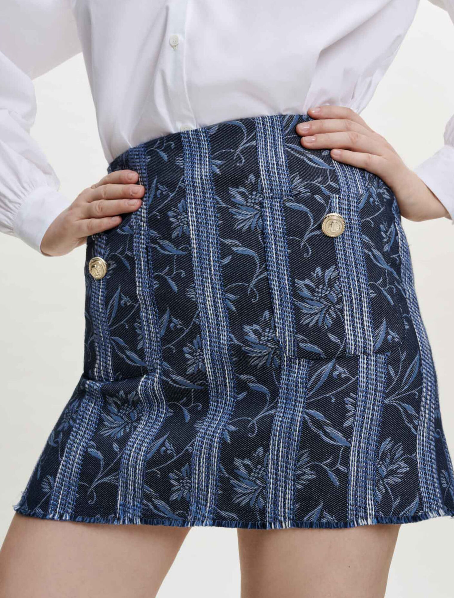 Short trompe l'œil en jacquard