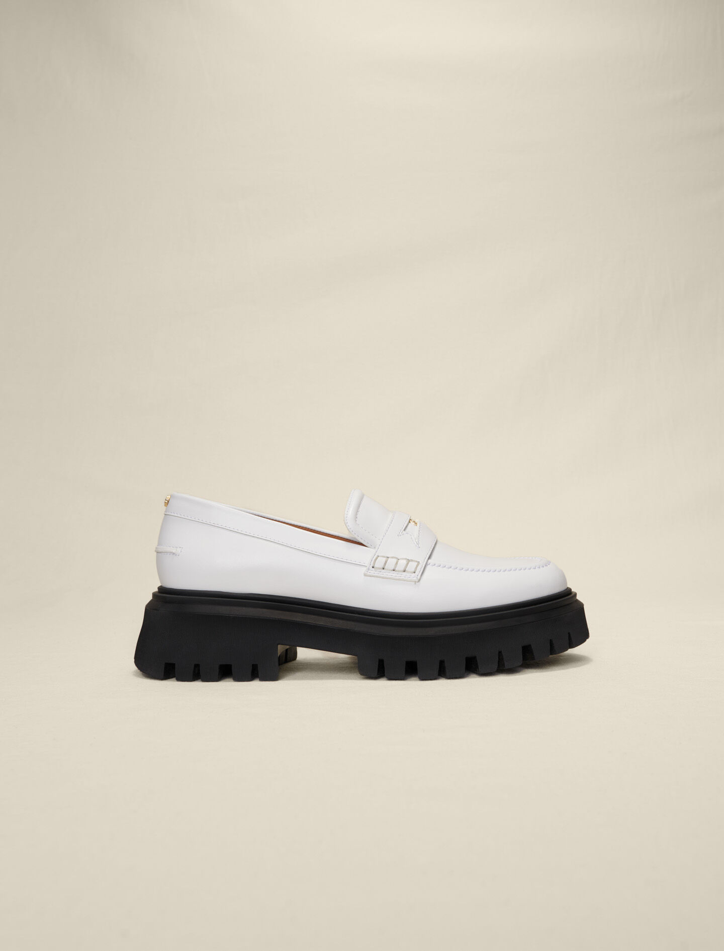 Mocassins en cuir a plateforme