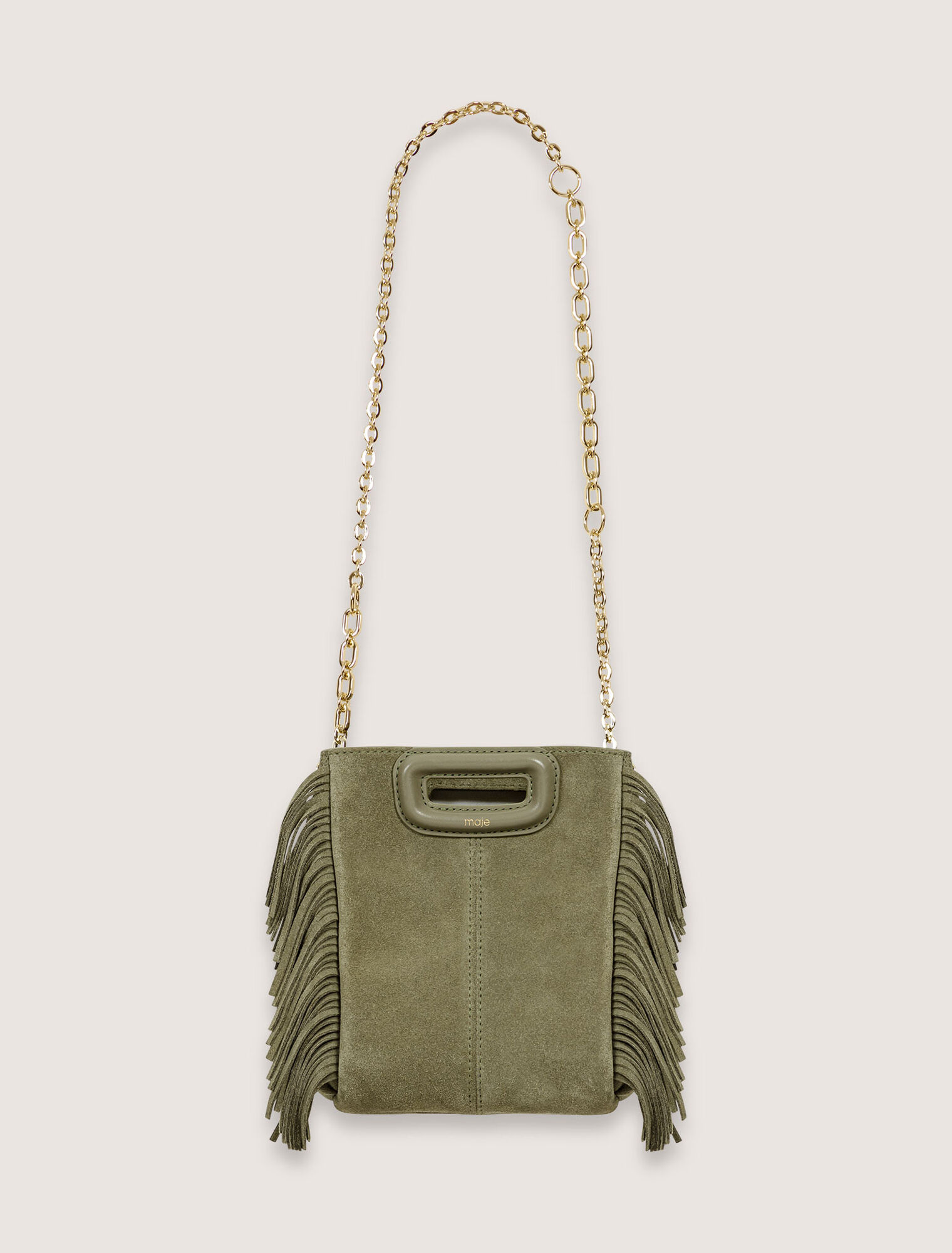 Sac M mini en cuir suède