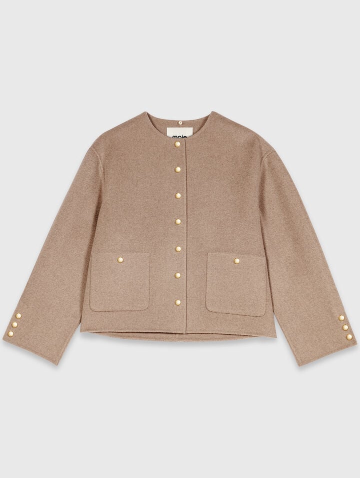 Manteau court en double face