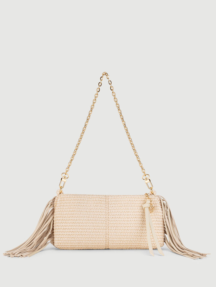 Pochette Miss M pouch effet raphia