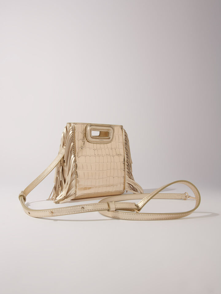 Sac M Mini en cuir effet croco