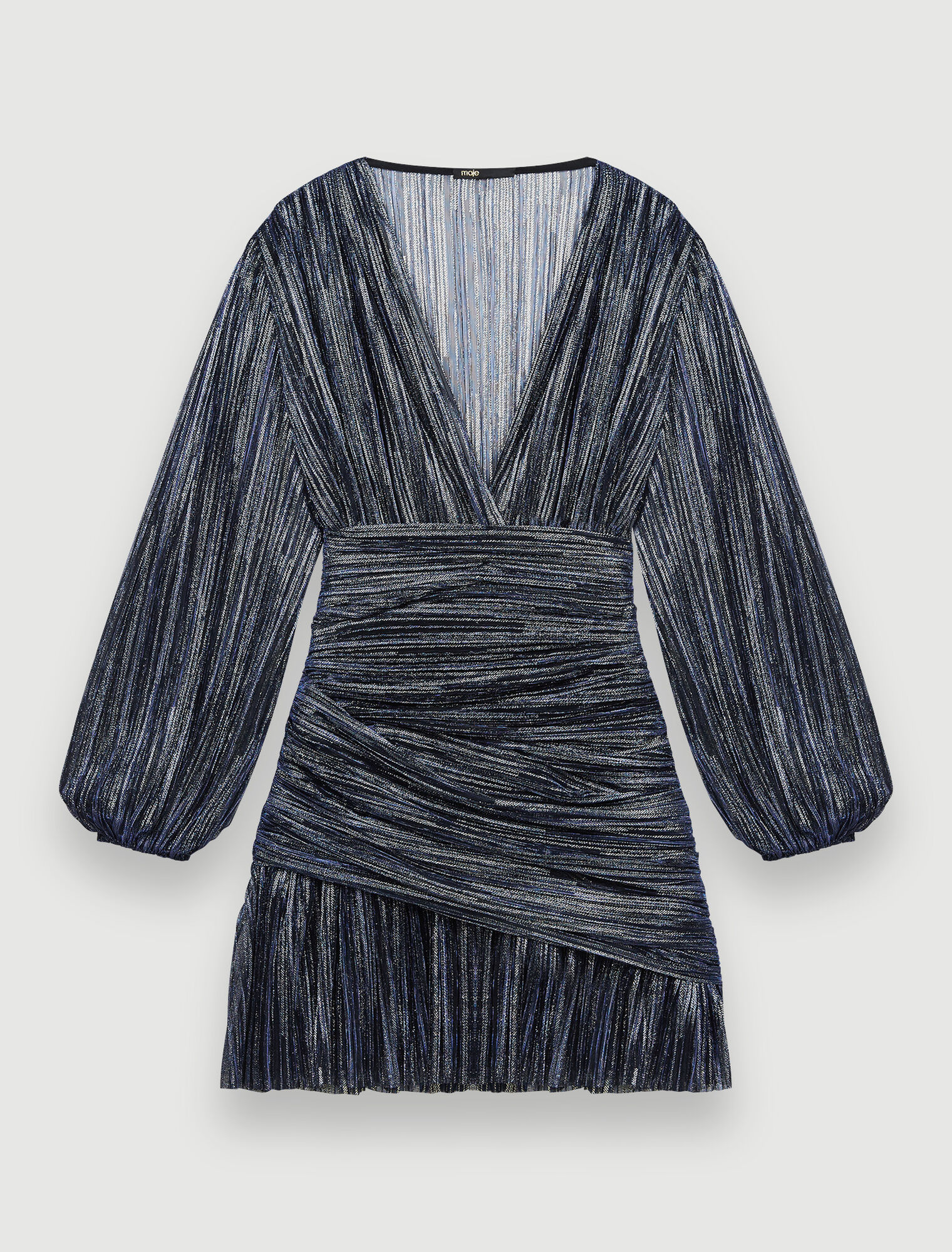 Robe en lamé entièrement drapée
