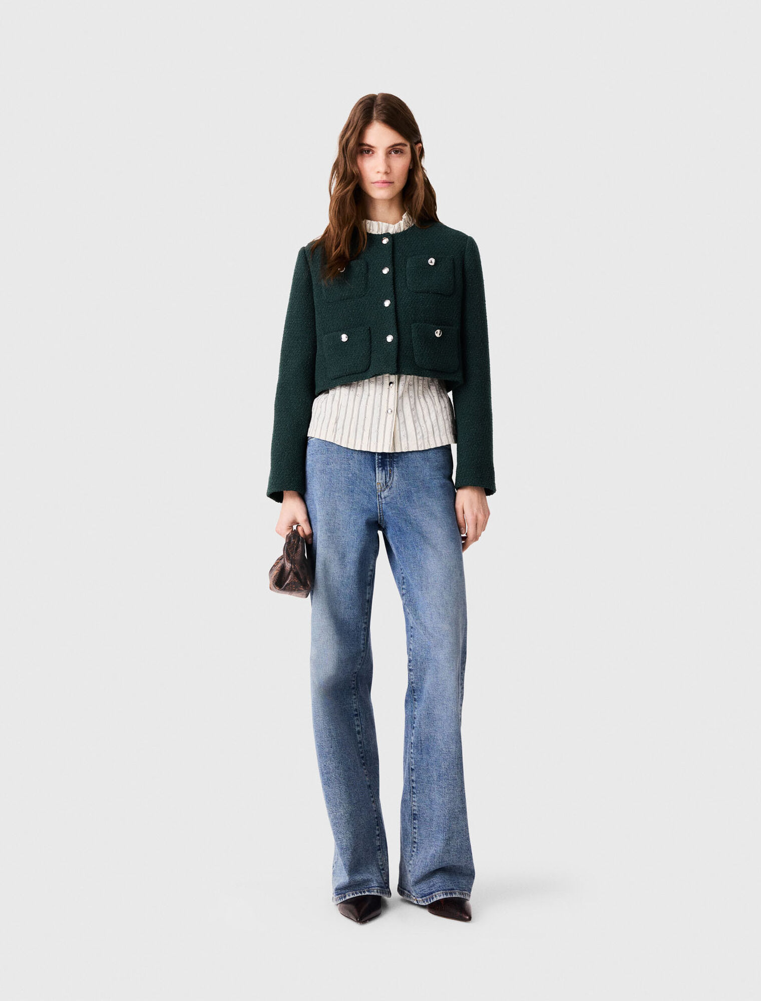 Veste courte en tweed