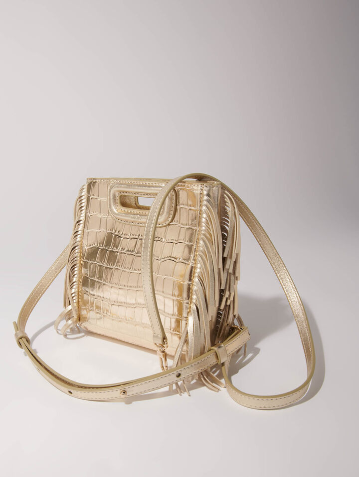 Sac M Mini en cuir effet croco