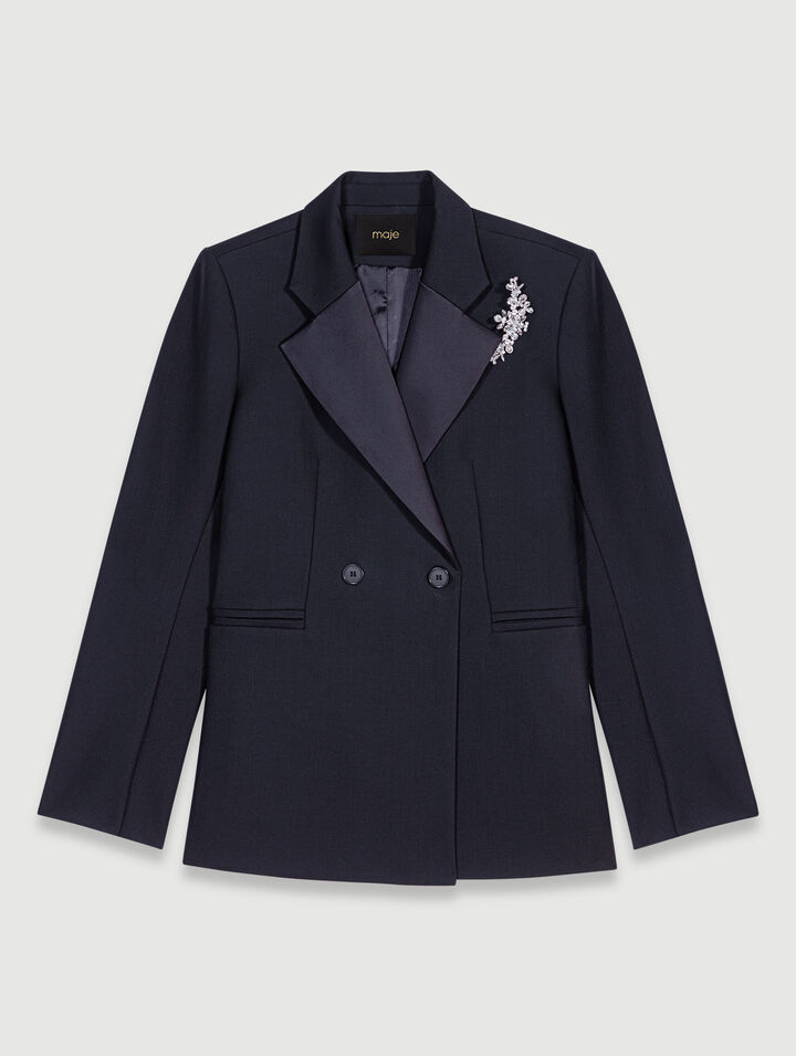 Veste de costume à broche