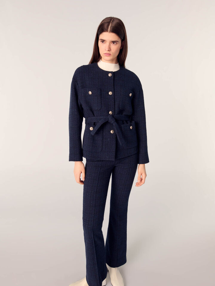 Veste 4 poches en tweed