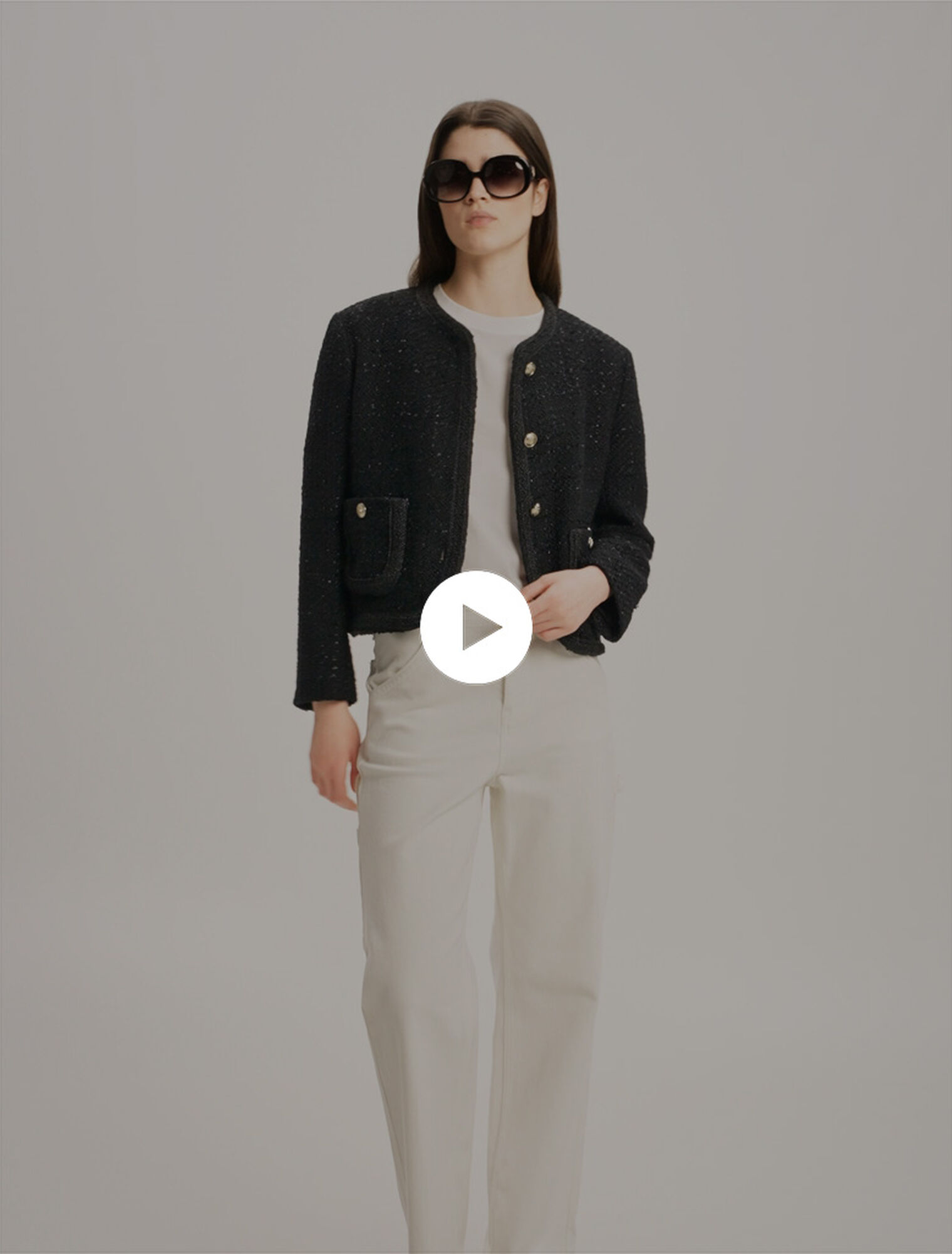 Veste courte en tweed