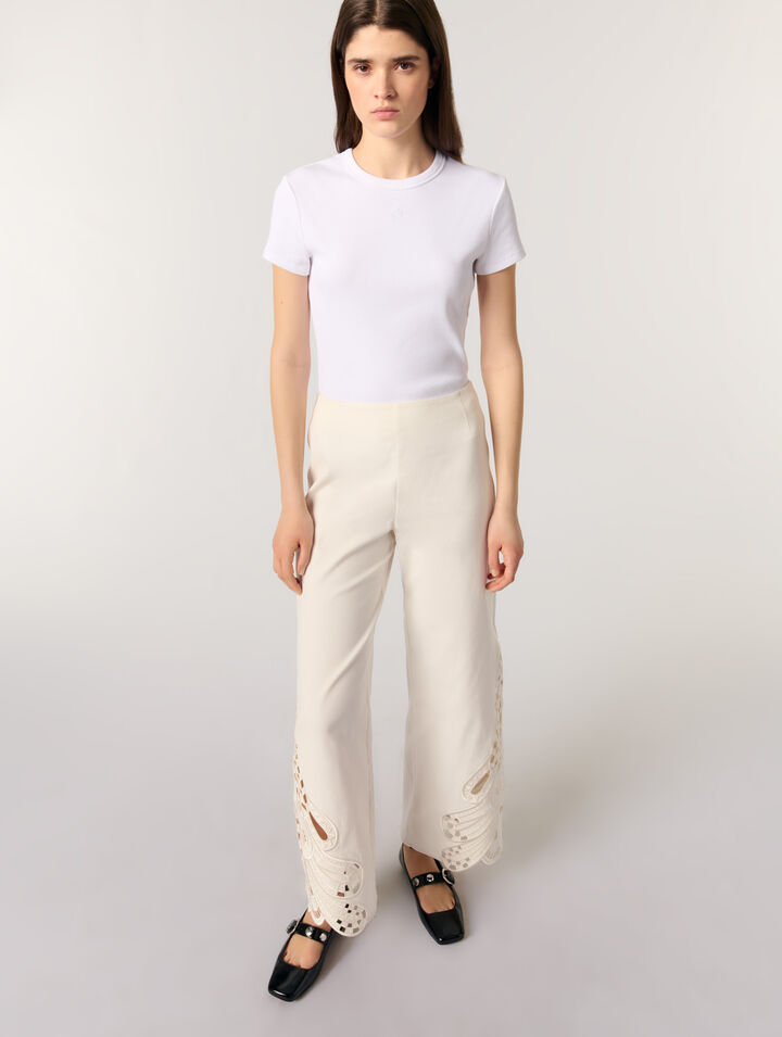 Pantalon brodé