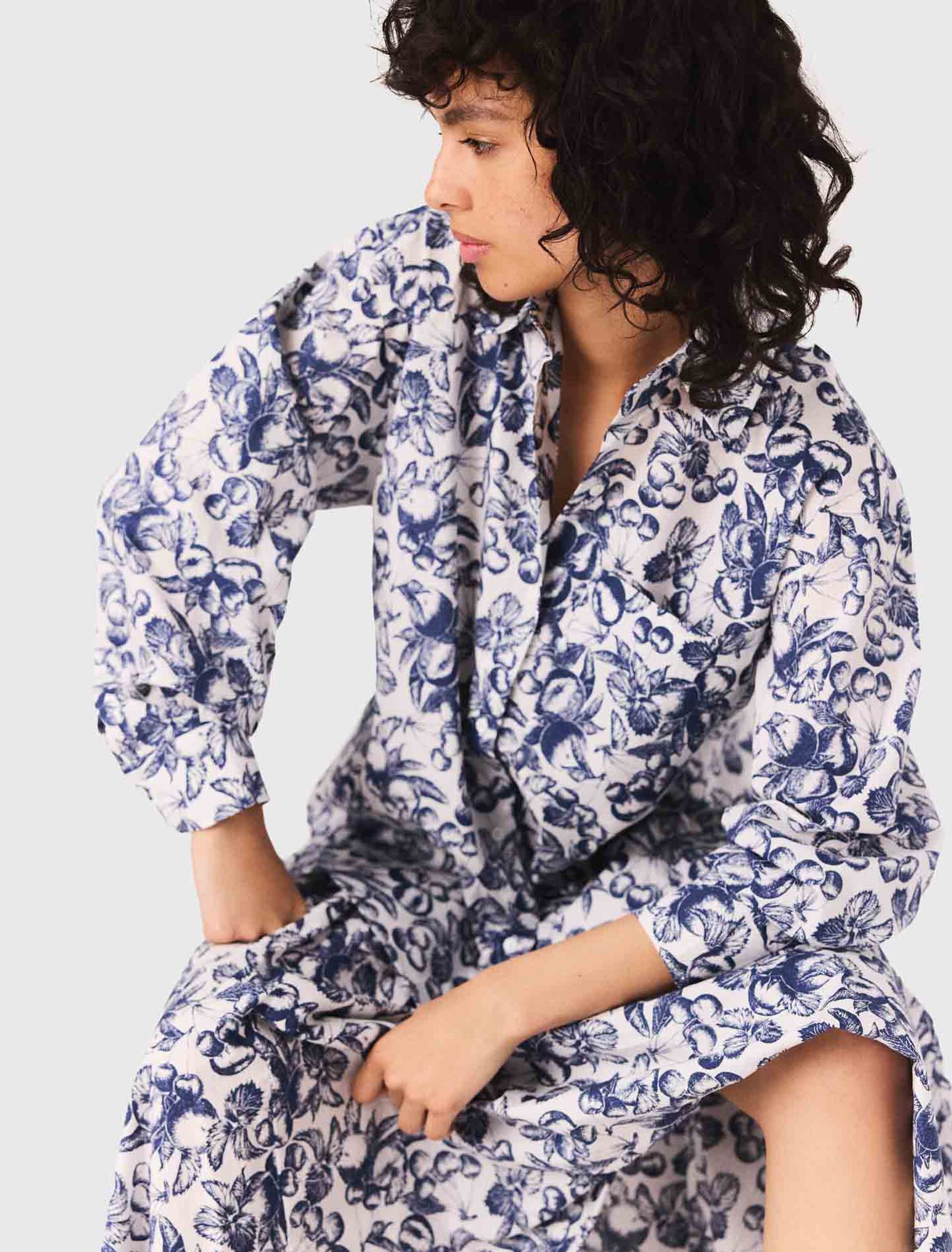 Chemise longue imprimée
