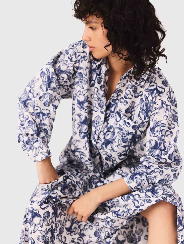 Chemise longue imprimée