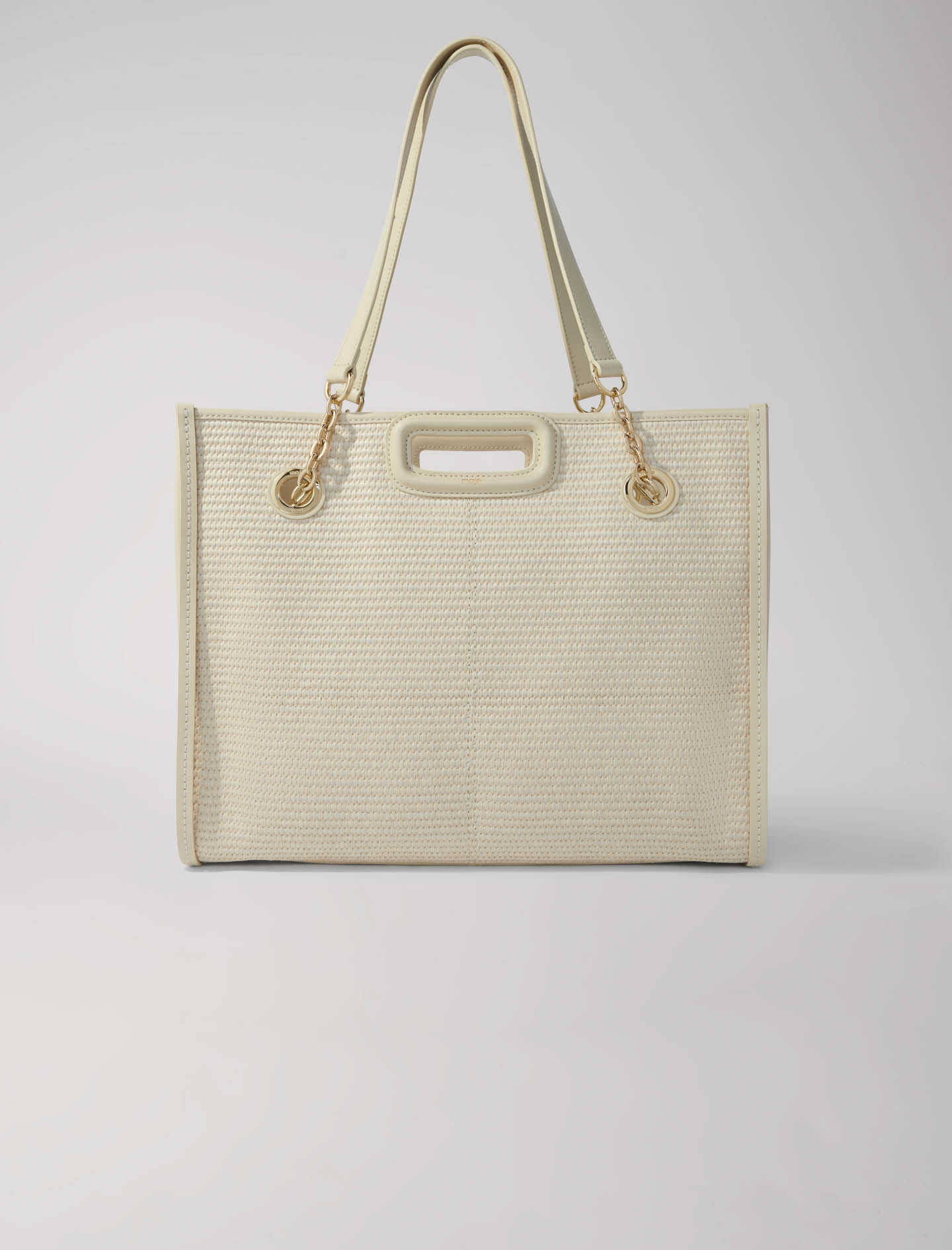 Cabas en textile effet raphia Maje