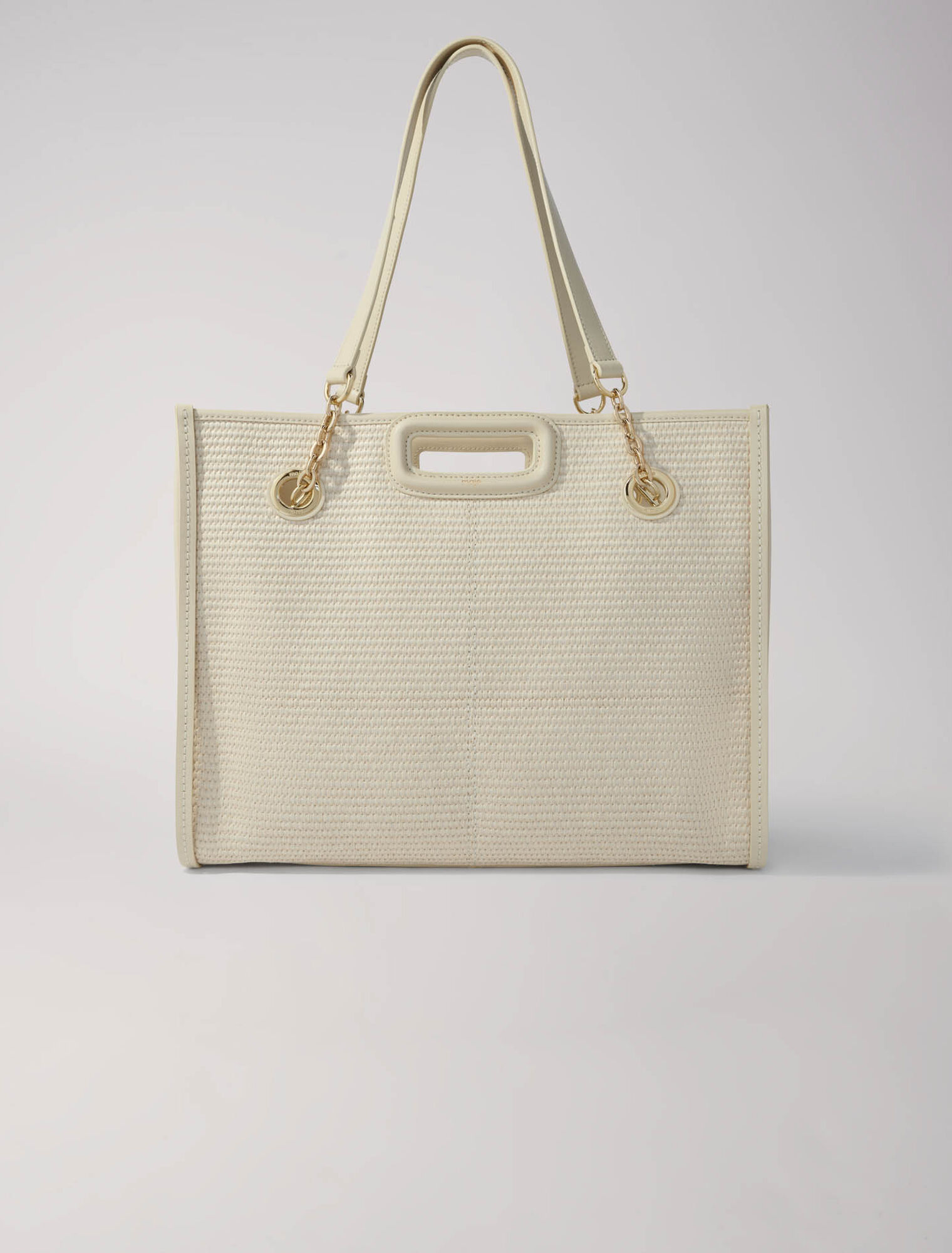 Cabas en textile effet raphia