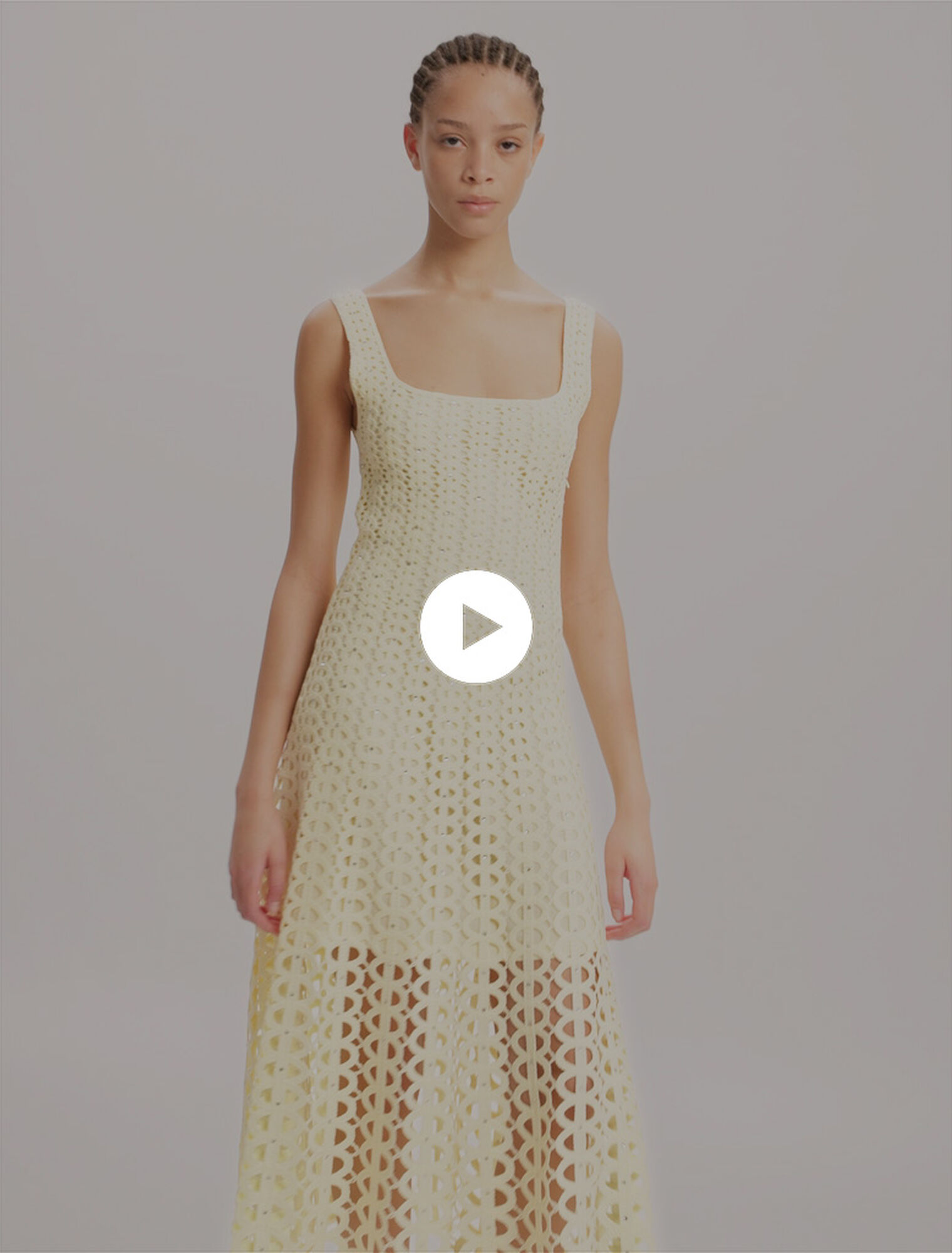 Robe midi en crochet strassé