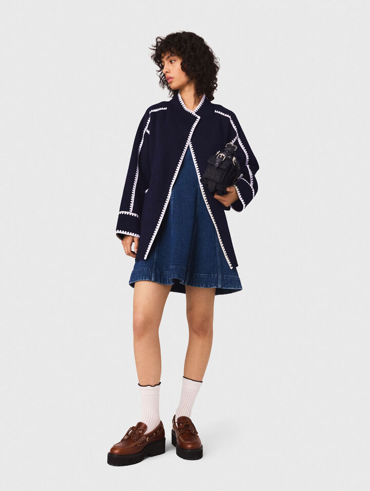 Manteau court double face