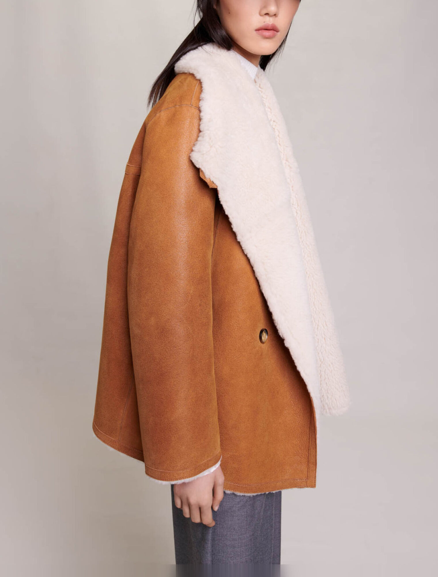 Manteau court réversible