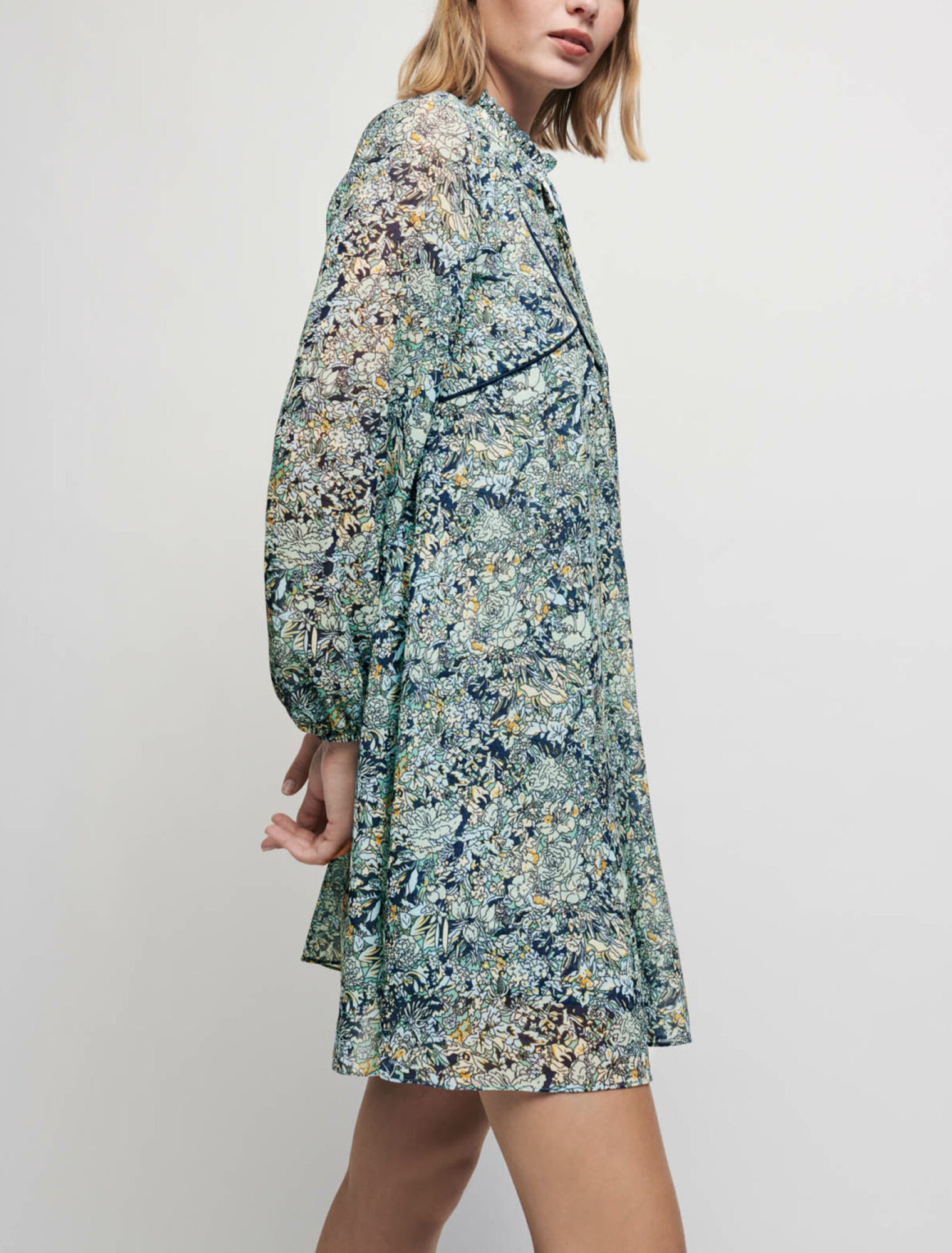 Robe en mousseline imprimée