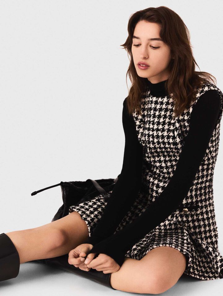Robe en tweed évasée