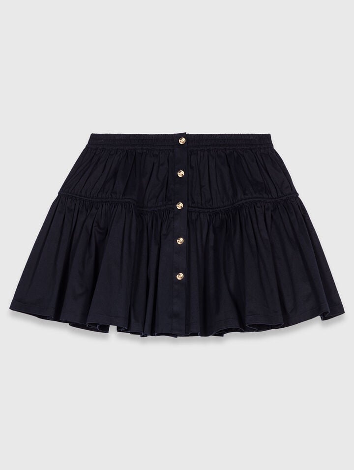 Jupe courte à taille élastique
