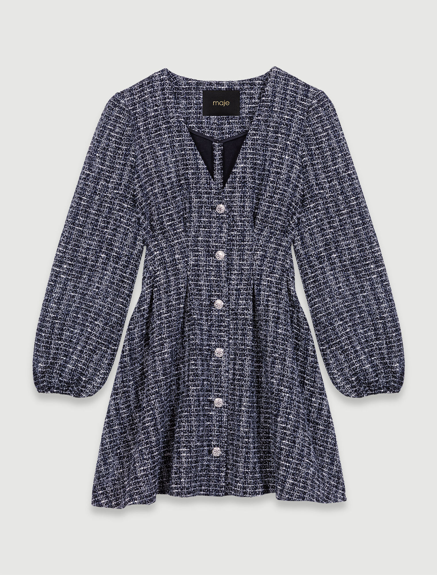 Robe courte en tweed