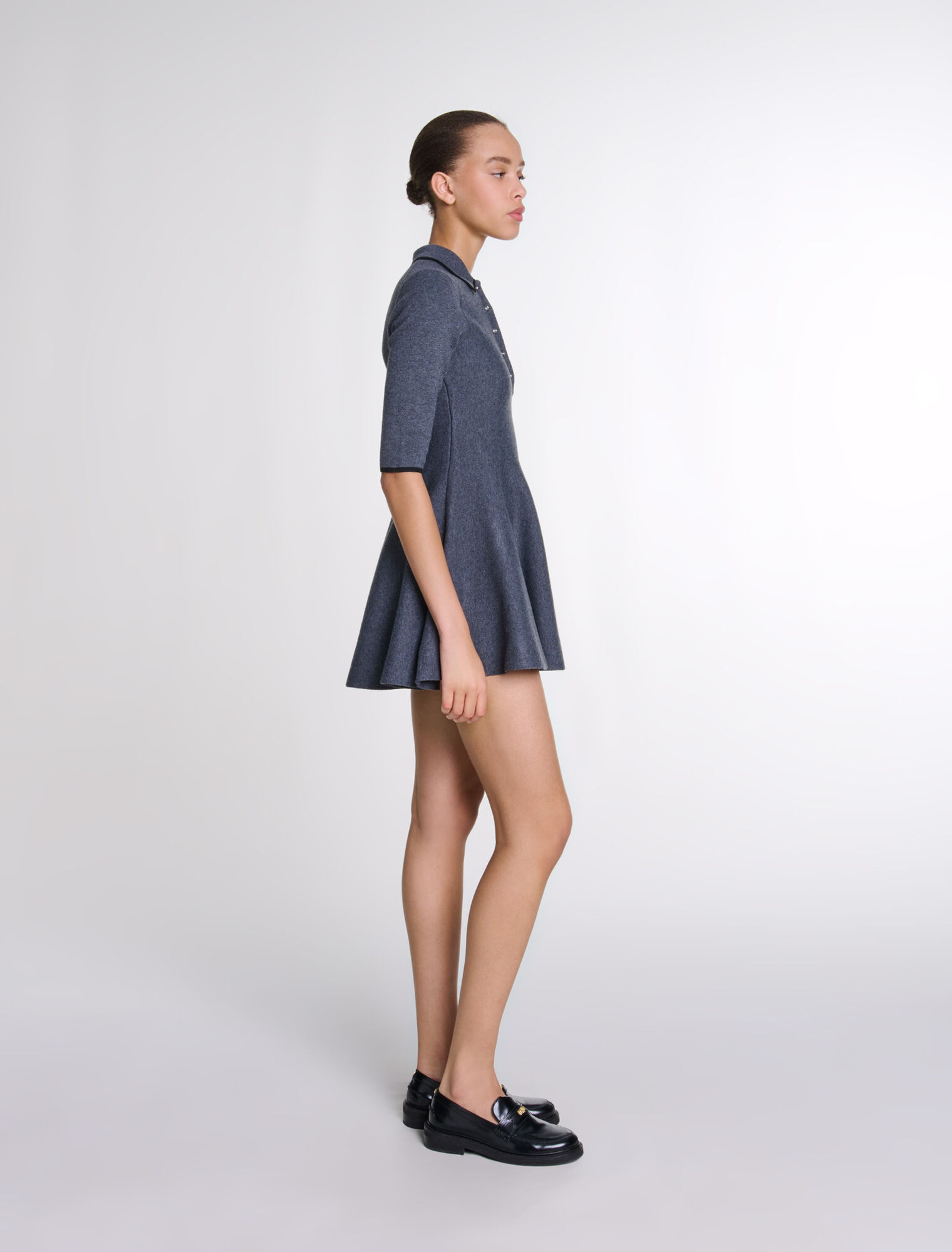 Robe courte en maille