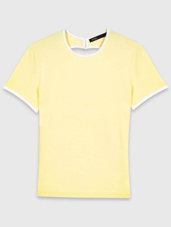 Pull avec d&eacute;coupe ronde sur le dos