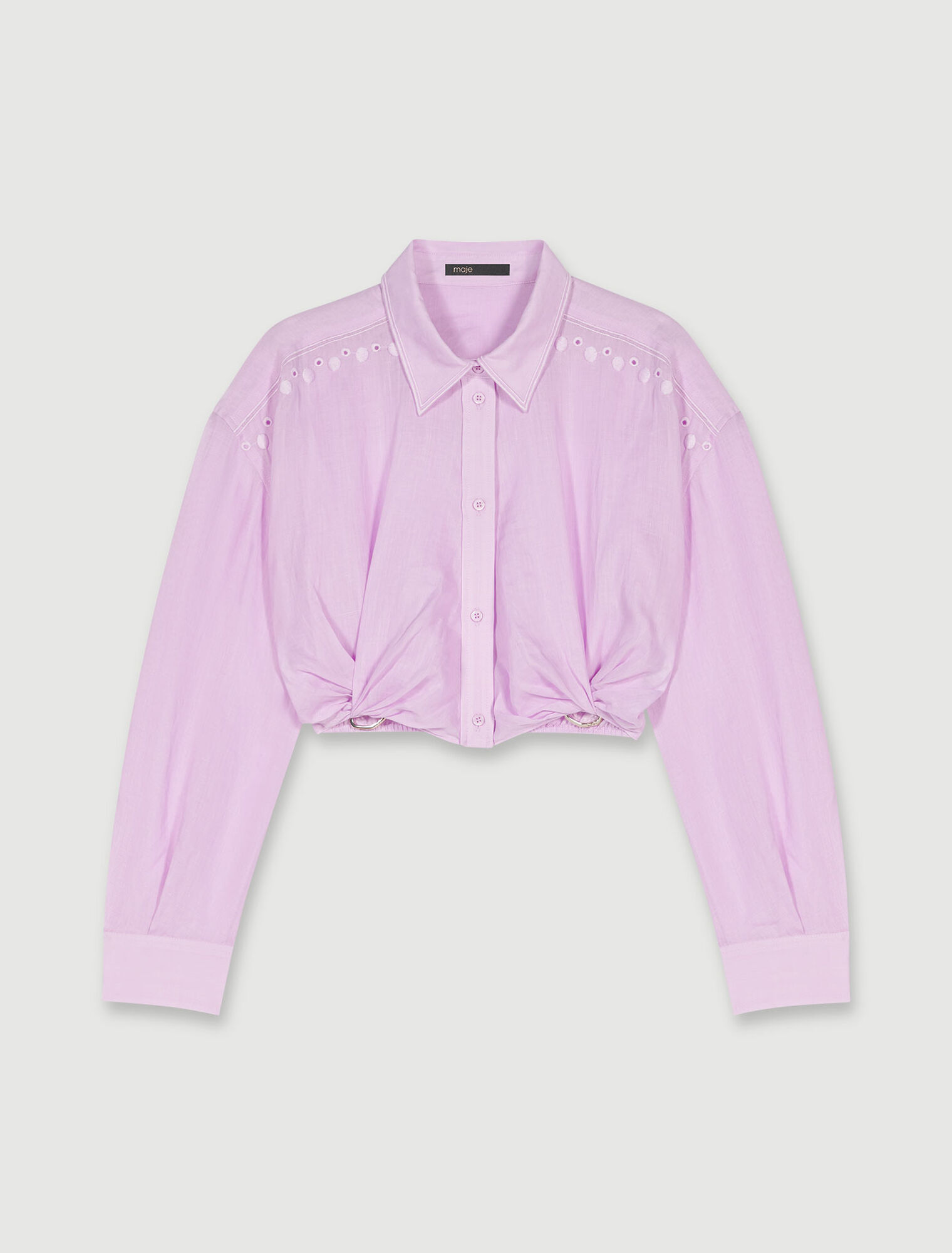 Chemise courte en ramie