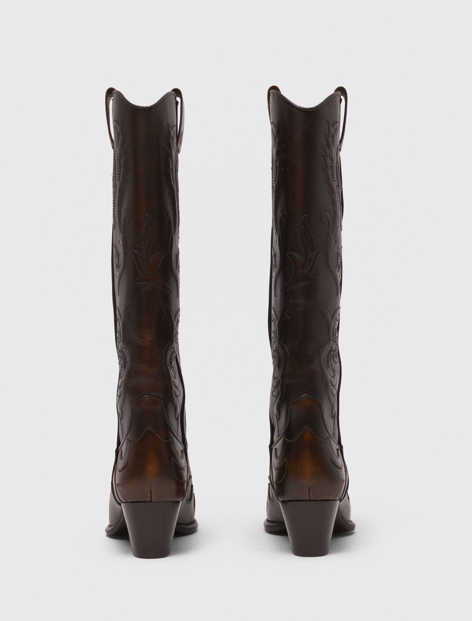 Bottes santiags en cuir