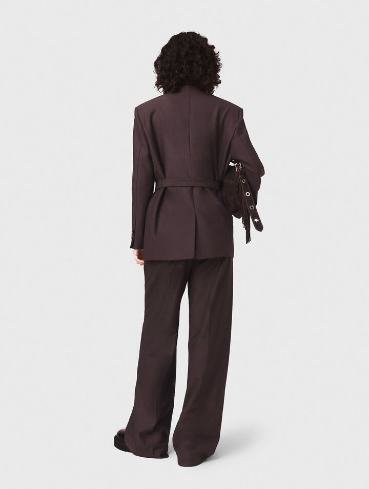 Veste de tailleur à ceinture