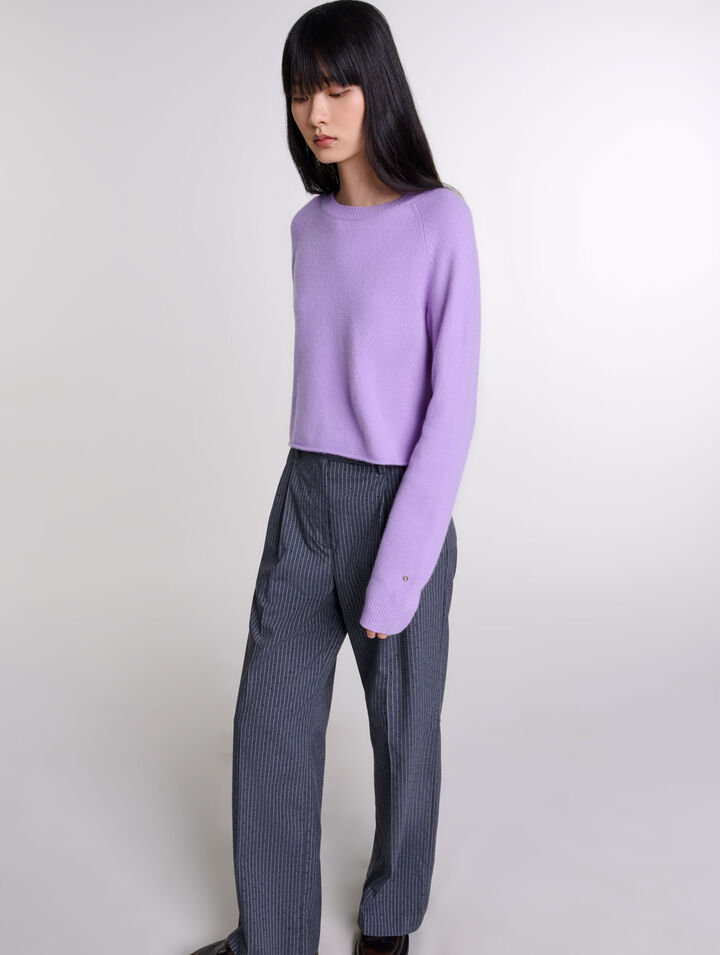 Pull court en cachemire