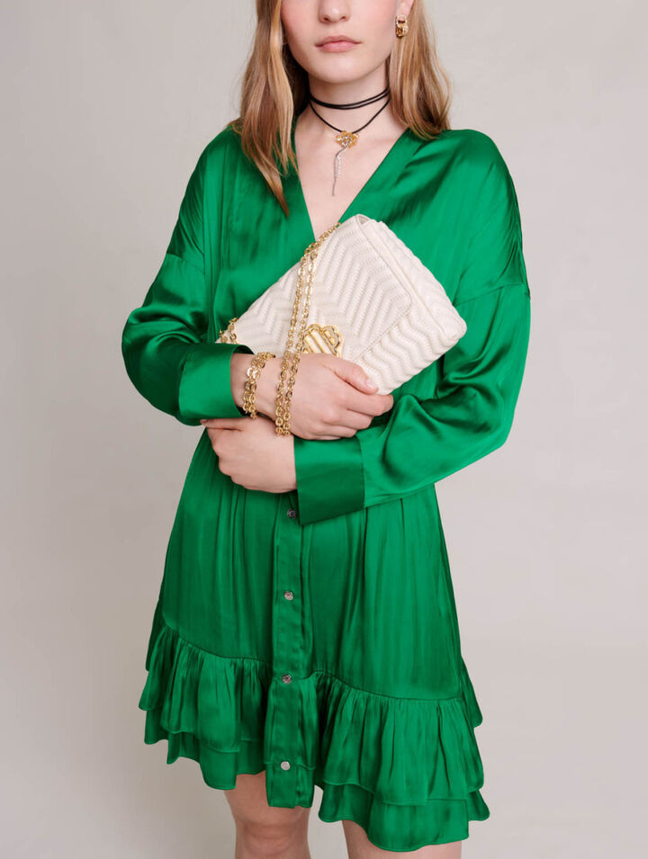 Robe courte satinée