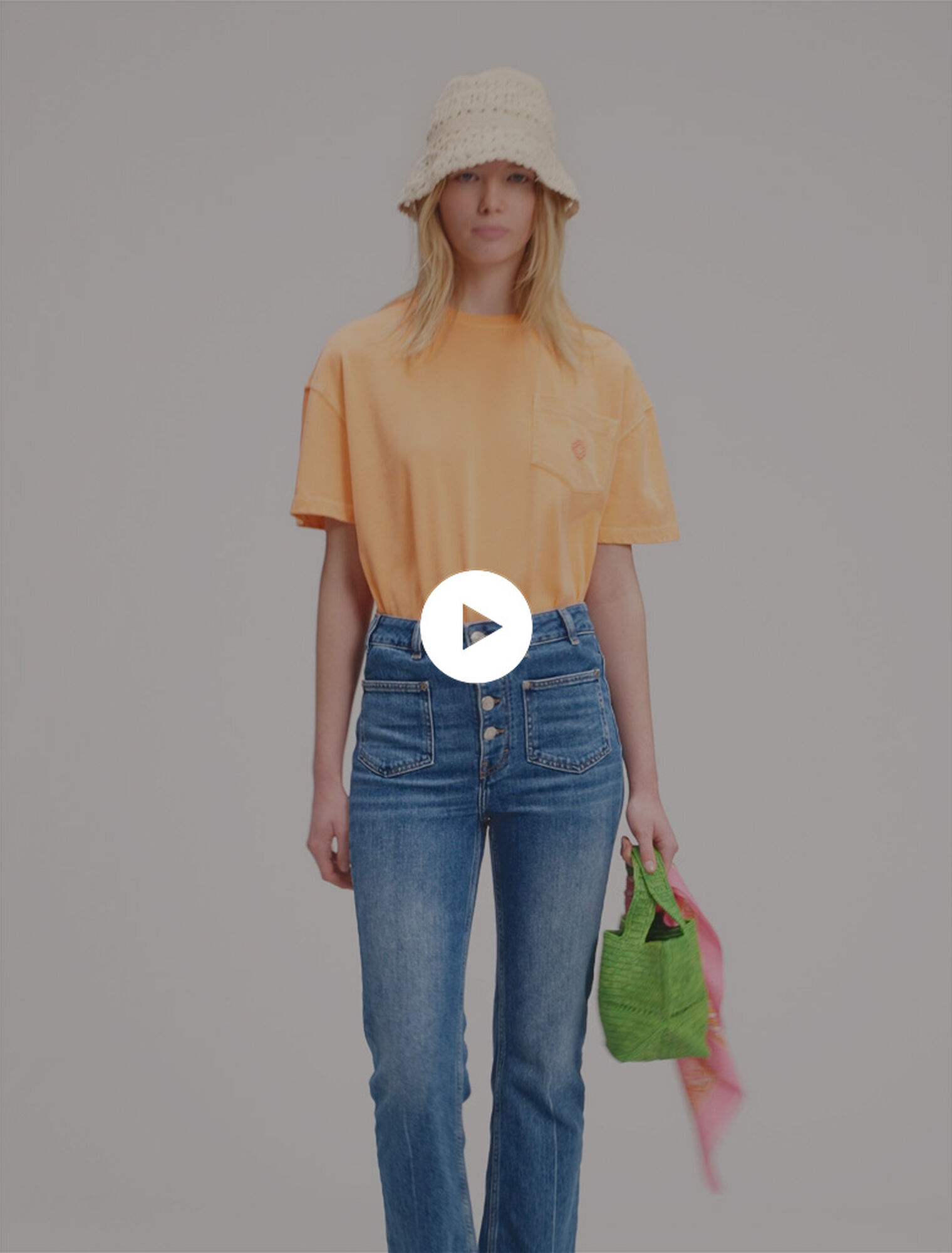 Jean denim à poches