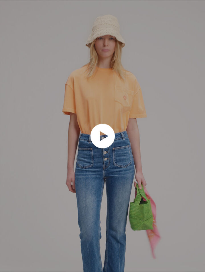 Jean denim à poches