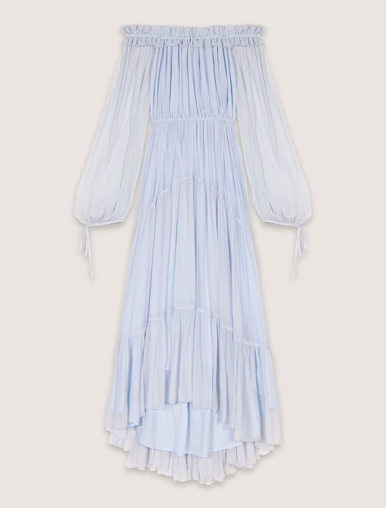 Robe longue en mousseline