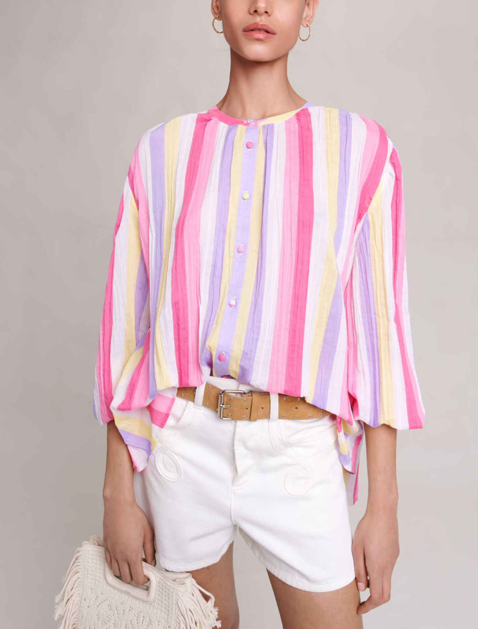 Blouse oversize rayée