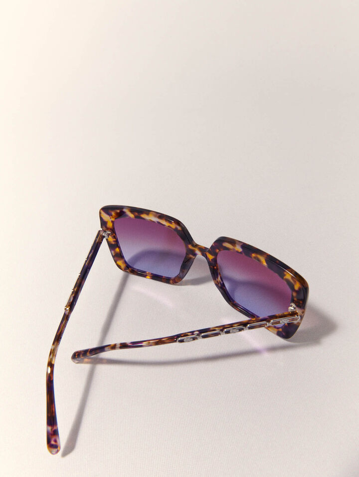 Lunettes rectangles en acétate