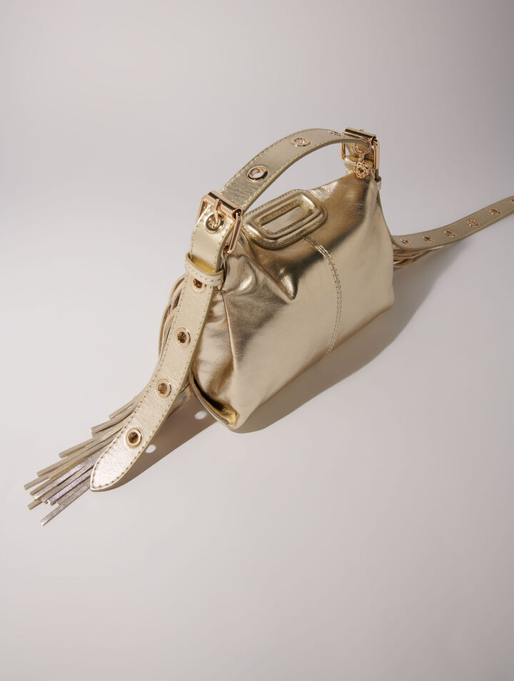 Sac Miss M Mini en cuir métal