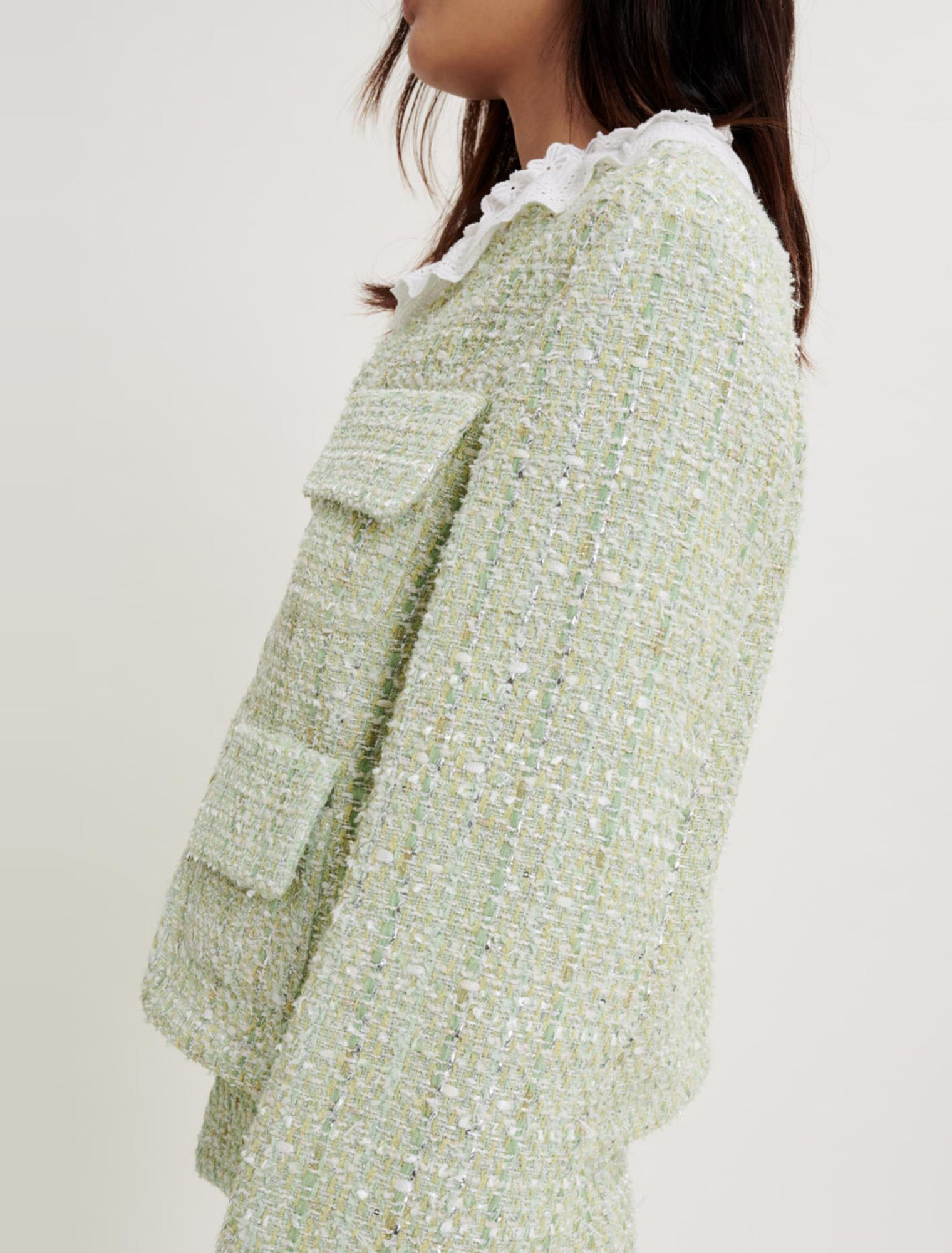 Veste en tweed avec brillance